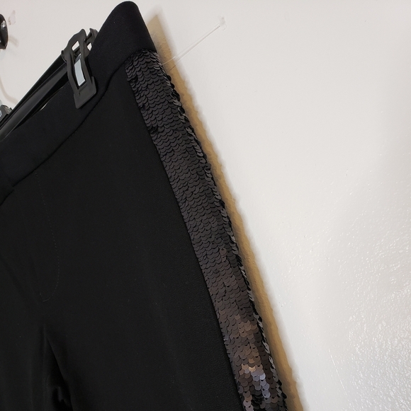 NEW Banana Republic Sloan Ponte Knit Sequin Stripe Sides Luxury Pants Womens - Picture 5 of 16